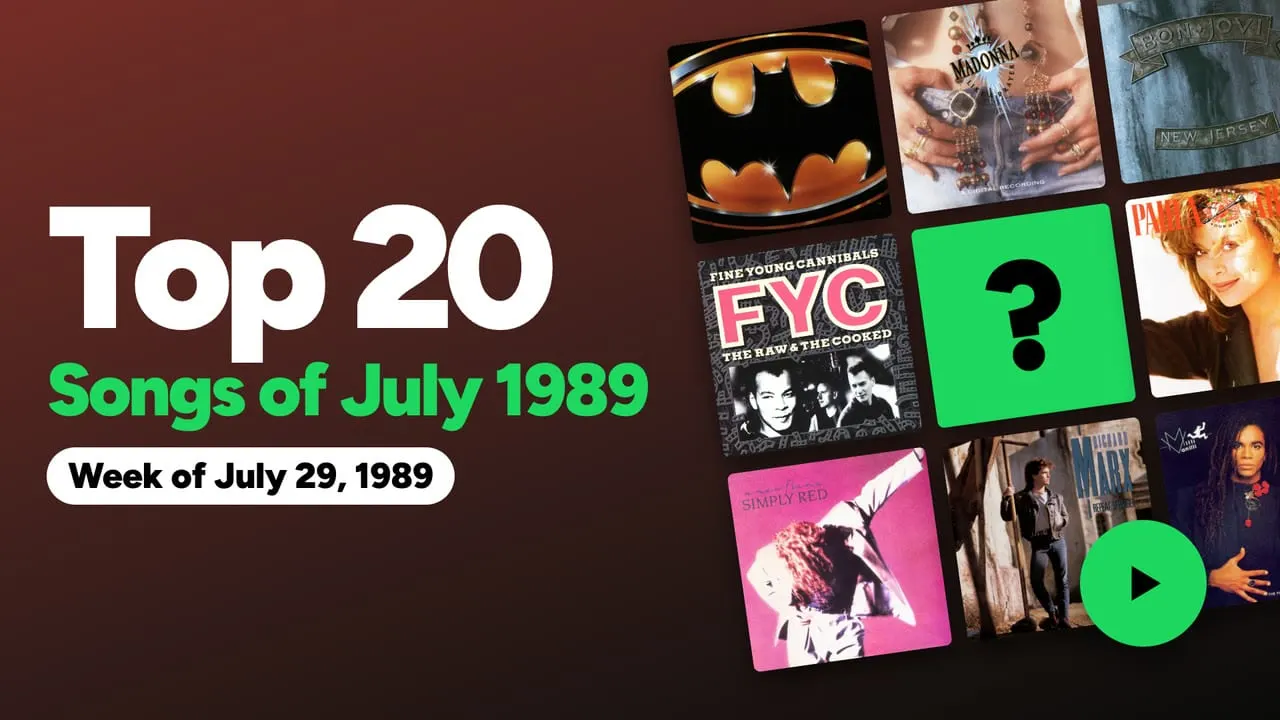 Billboard Hot 100, July 29, 1989, the Top 20 Songs That Week